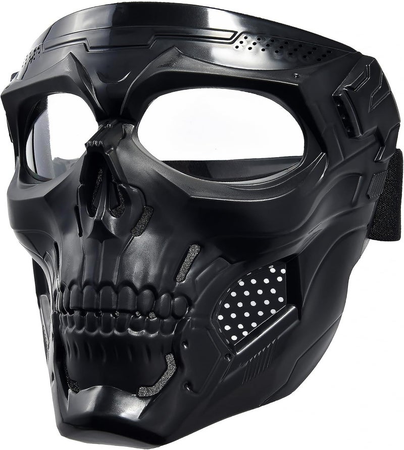 OQUQO Skull Face Mask Full Face, Motorcycle Mask, Airsoft Mask, Tactical Mask, Paintball Mask for Men Women - Image 1